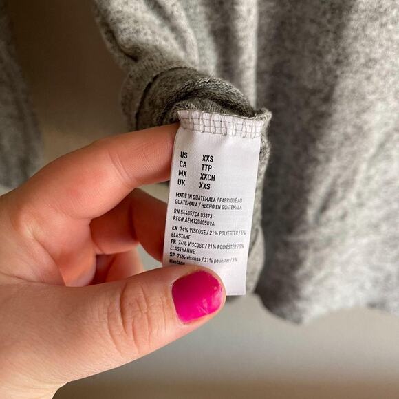 A&E Soft & Sexy Grey Cardigan Extra Extra Small - Picture 5 of 5